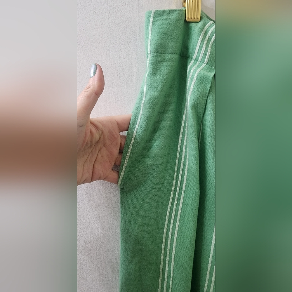 Free People Green Striped Women’s Pants, Size Medium. - Picture 5 of 8